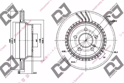 Тормозной диск DJ PARTS BD1304